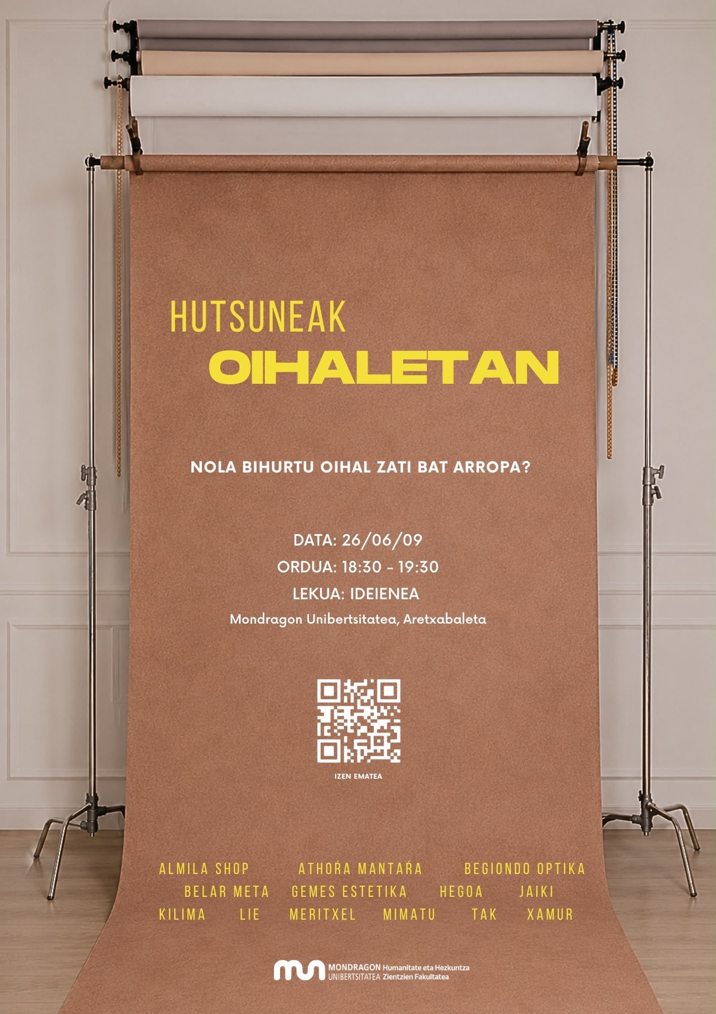 Ekainak 9an, 18:30etan Aretxabaletako fakultatean